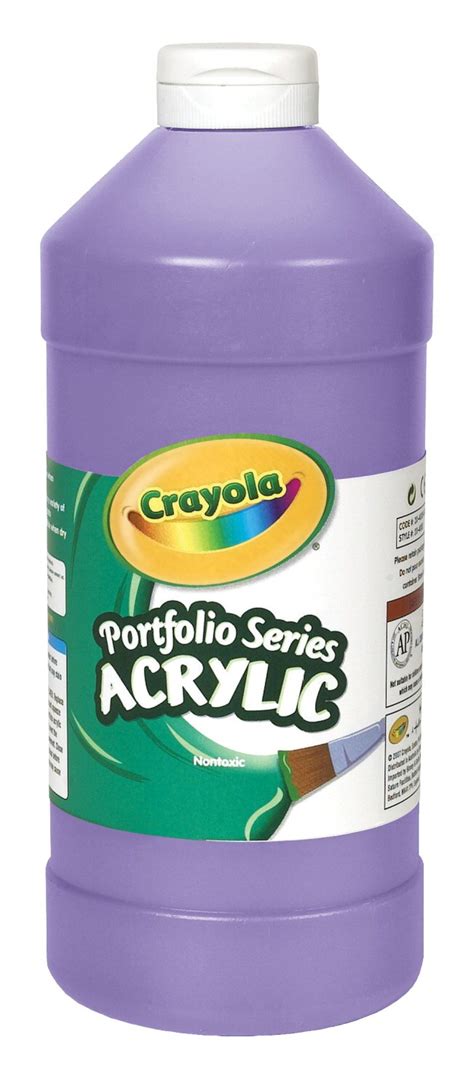 Crayola Portfolio Non Toxic Acrylic Paint 1 Pt Squeeze Bottle Violet