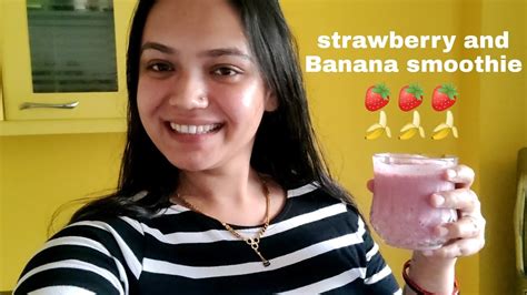 Strawberry And Banana Smoothie🥤 Recipe Alert Summer Special Youtube