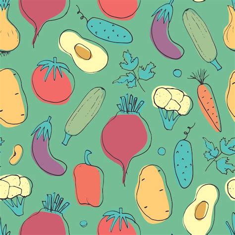 Padrão sem costura de cenoura Alimento biológico vegetariano Ilustração