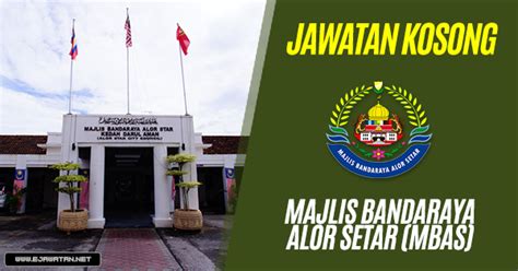 Majlis Bandaraya Alor Setar Mbas 26 September 2018 Jawatan Kosong