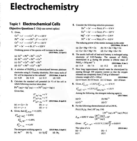 Solution Electrochemistry Studypool