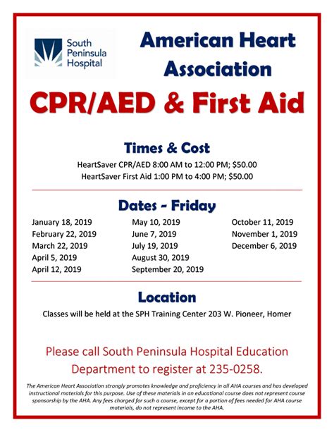 American Heart Association Cpr Aed And First Aid Classes South