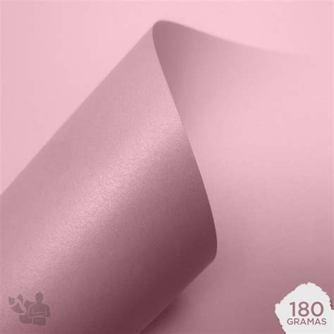 Papel Color Plus Metálico 180g A4 Ibiza Rosa Claro 10 Folhas