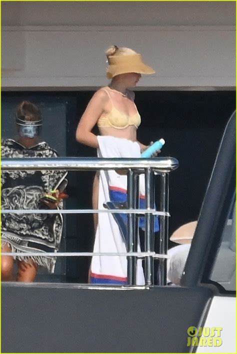 Gigi Hadid Relaxes In A Yellow Bikini During Yacht Day With The Beckham