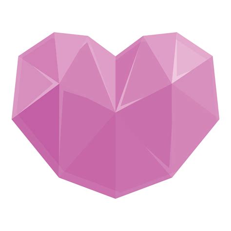 Heart Gem Icon Cartoon Vector Crystal Stone 14316777 Vector Art At Vecteezy