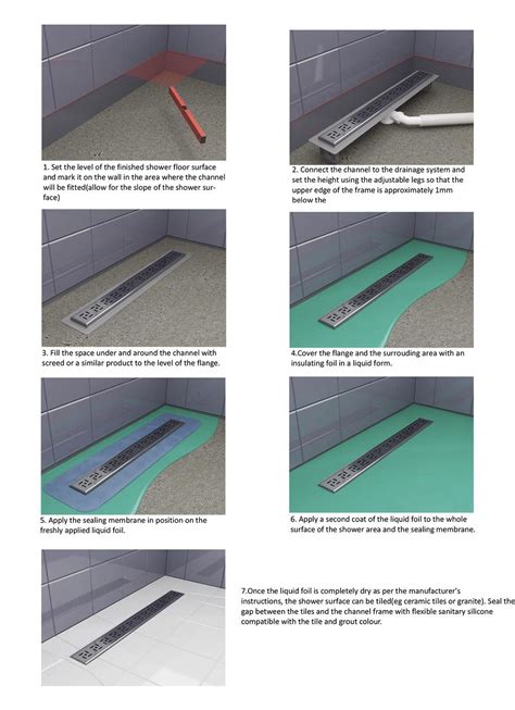 Shower Drain Installation Instructions