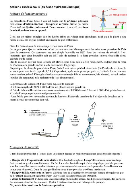 Un Texte Scientifique Pour Comprendre Le Fonctionnement De La Fusée à