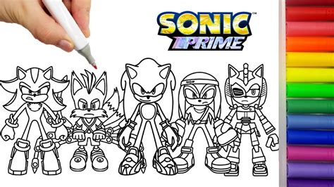 Sonic Team Coloring Pages Sonic Coloring Pages Sonic New Sonic Prime Coloring Youtube