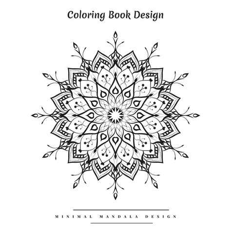 Modello Minimo Mandala Islamico Per Il Disegno Del Libro Da Colorare