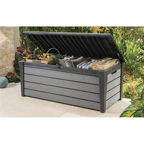 Coffre De Rangement Ext Rieur Brushwood Keter L En R Sine Anthracite