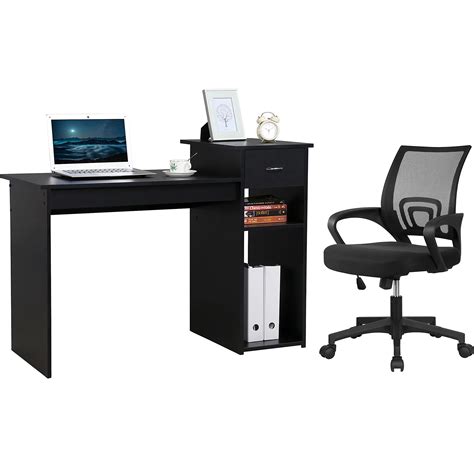 Buy Yaheetech Home Office Modern Desk And Chair Set Computer Desk W