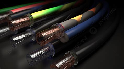 Bipolar Electric Cable In 3d Render Background Copper Wire Electric