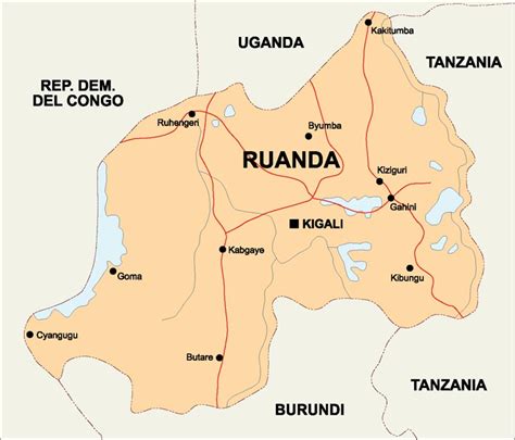 Geografia y medio Ambiente Rwanda Latitud y Longitud de los países