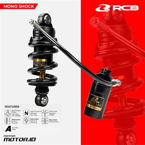 Jual MONOSHOCK SHOCK BELAKANG RCB DB 2 LINE YAMAHA MX KING 150 208 MM