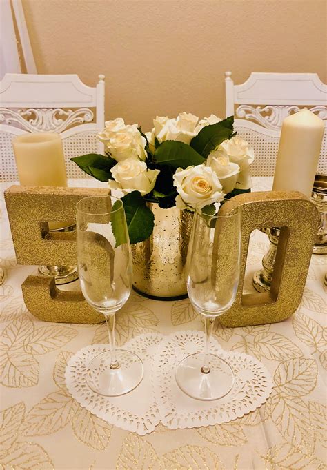 50th Wedding Anniversary Table Decorations - jenniemarieweddings