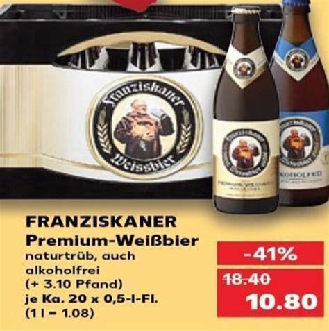 Franziskaner Premium Weißbier 20x0 5 l tilbud hos Kaufland