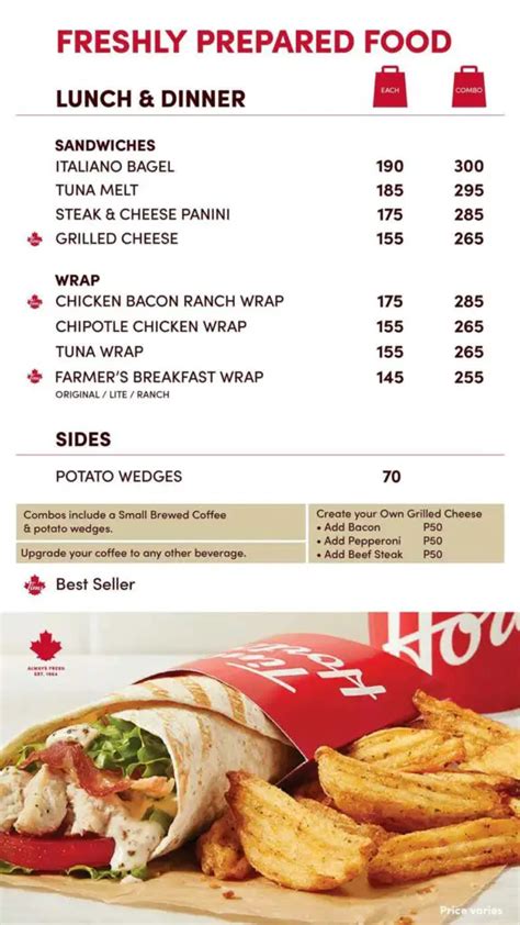 Tim Hortons Menu Drinks Robert Rodriguez