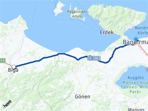 Bandırma İdo Feribot İskelesi Biga Çanakkale Arası Kaç Km Yol Tarifi