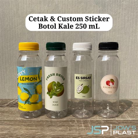 Jual Stiker Botol Kale Ml Stiker Label Cetak Print Sticker