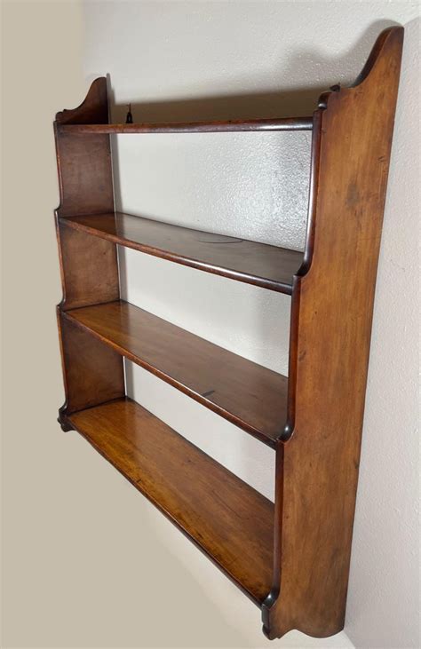 Victorian Hanging Wall Shelves 4 Tier In Cherry Wood At 1stdibs