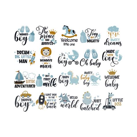 Baby Boy Svg Bundle, Baby Svg, Boy Svg, Newborn boy Svg, Wel - Inspire Uplift