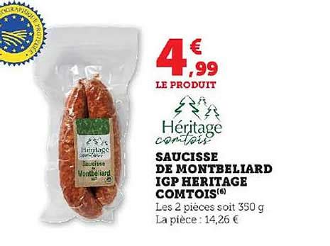 Promo Saucisse De Montb Liard Igp H Ritage Comtois Chez Hyper U