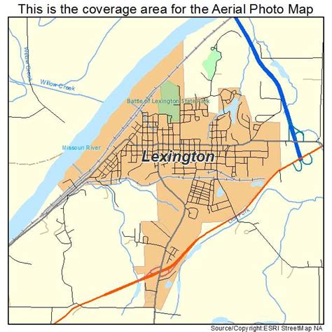 Aerial Photography Map of Lexington, MO Missouri