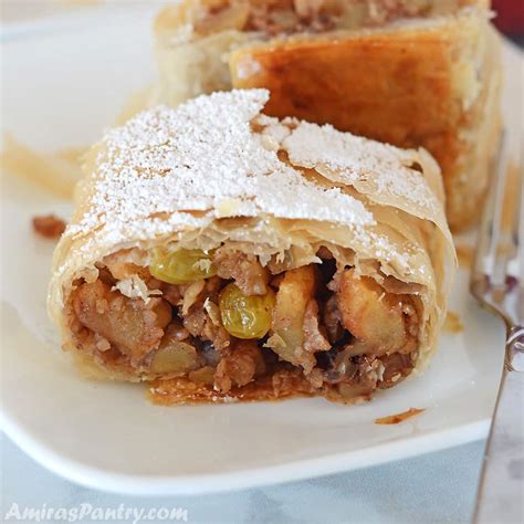 Easy Apple Strudel With Phyllo Dough Amira S Pantry