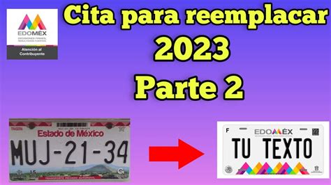 C Mo Reemplacar En El Estado De M Xico Cita Parte Youtube