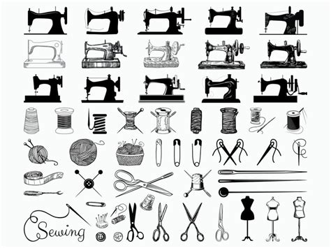 55 Sewing Svg Bundle Sewing Machine Svg Seamstress Svg Etsy