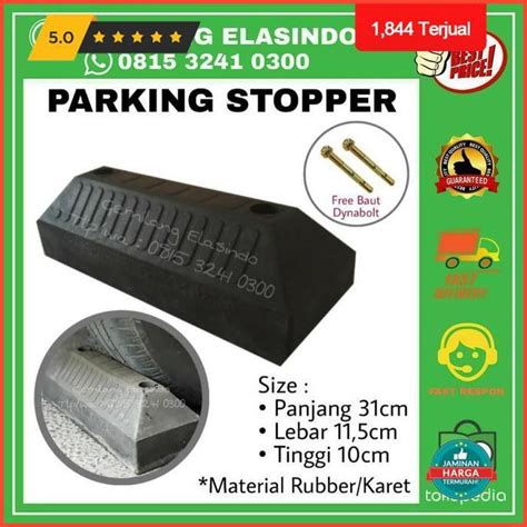 Jual Karet Pembatas Parkir Mobil Rubber Wheel Stopper Parking