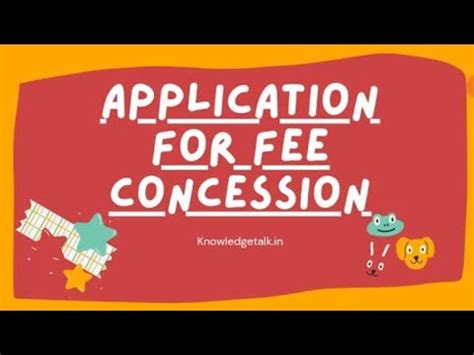 How To Write Application For Fee Concession Fees Mafi Hetu Prathna