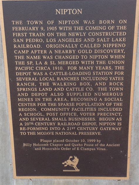 Read the Plaque - Nipton, California