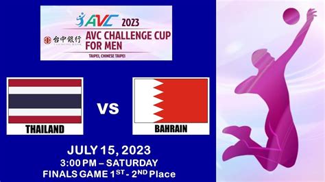 THAILAND VS BAHRAIN AVC CHALLENGE CUP FOR MEN FINALS GAME Live