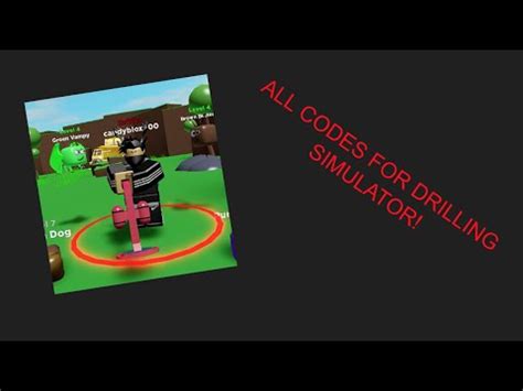 All Codes For Drilling Simulator Roblox Youtube