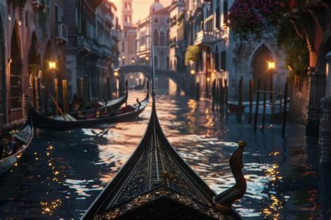 Premium Photo Romantic Gondola Ride Through The Canals Of Venice