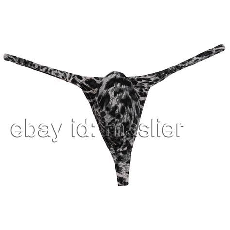 Men Sexy Mini Bikini Leopard Thongs For T Back Underwear Fashion G String Shorts EBay