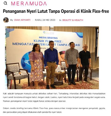 Penanganan Nyeri Lutut Tanpa Operasi Di Klinik Flex Free