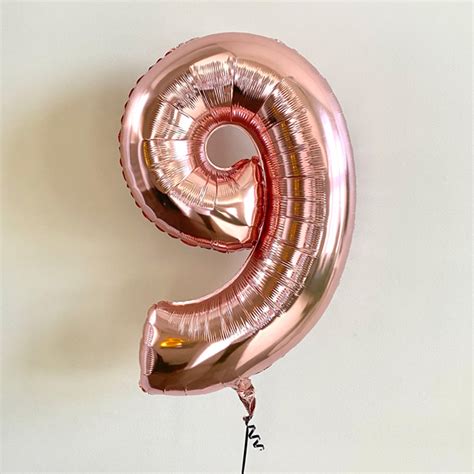 Rose Gold Mylar Helium Number Quick Balloon Utah Balloon Bouquet