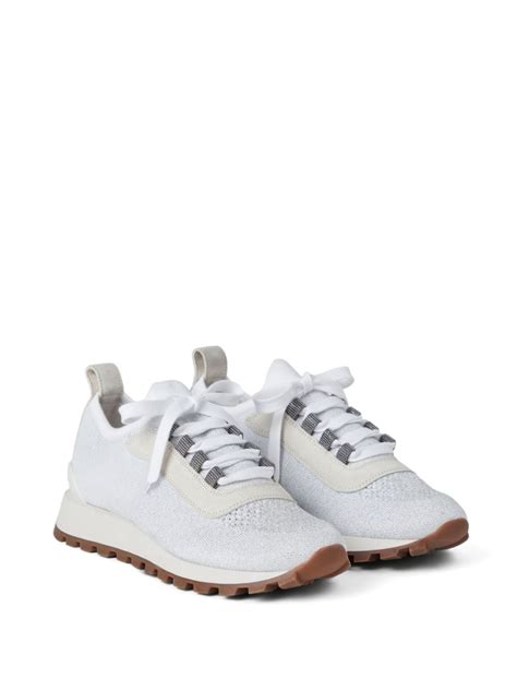 Brunello Cucinelli Knitted Low Top Sneakers White FARFETCH AO