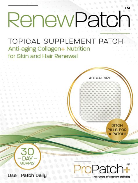 ProPatch+ RenewPatch Topical Anti-aging Supplement Patch – Skin Type ...