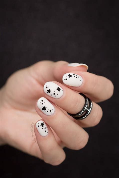 Easy Black And White Nail Designs Step By Step