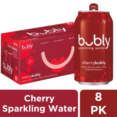 Bubly Cherry Flavored Sparkling Water Cans 8 Pk 12 Fl Oz Fred Meyer