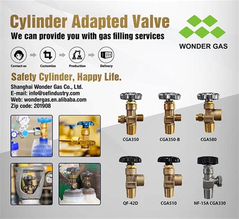 Cga Cga Inert Gas Cylinder Valve With Inlet Thread Ngt