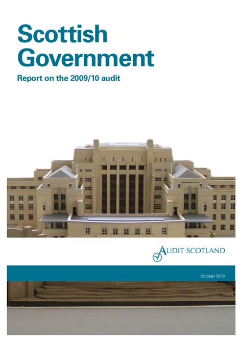 Scottish Government Annual Audit 200910 Audit Scotland