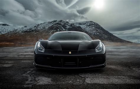 Wallpaper Ferrari, GTB, BLACK, 488, FERRARI, FERRARI 488 GTB images for ...