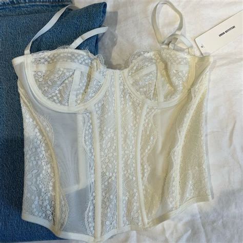 Urban Outfitters Out From Under Modern Love Corset Top White Brand New