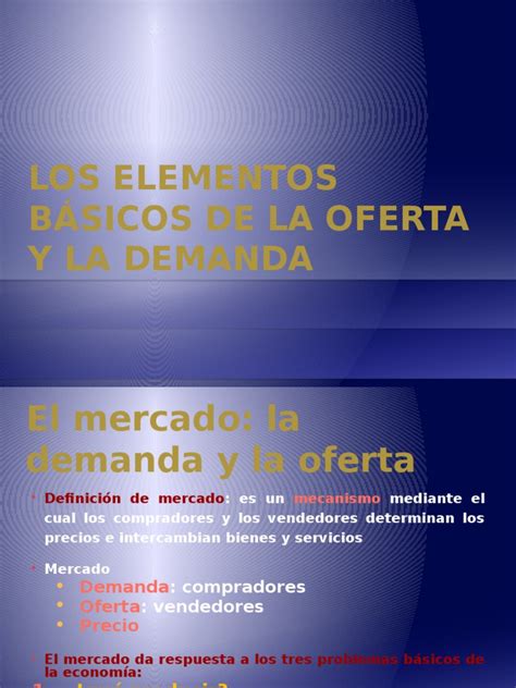 PDF Los Elementos Básicos de La Oferta y La Demanda DOKUMEN TIPS