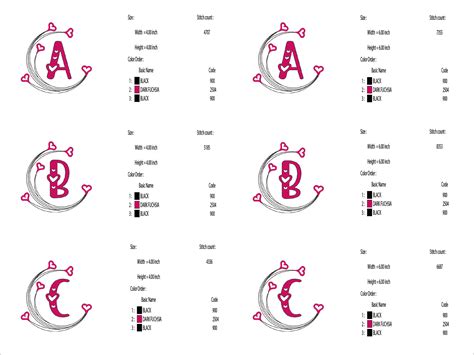 Set of Alphabet Embroidery Designs Letters Embroidery Design - Etsy