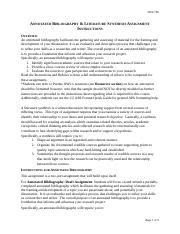 Guide On Annotated Bibliography Literature Synthesis Course Hero